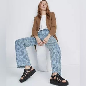 rag & bone Logan High Waist Straight Leg Jeans Tweed Denim